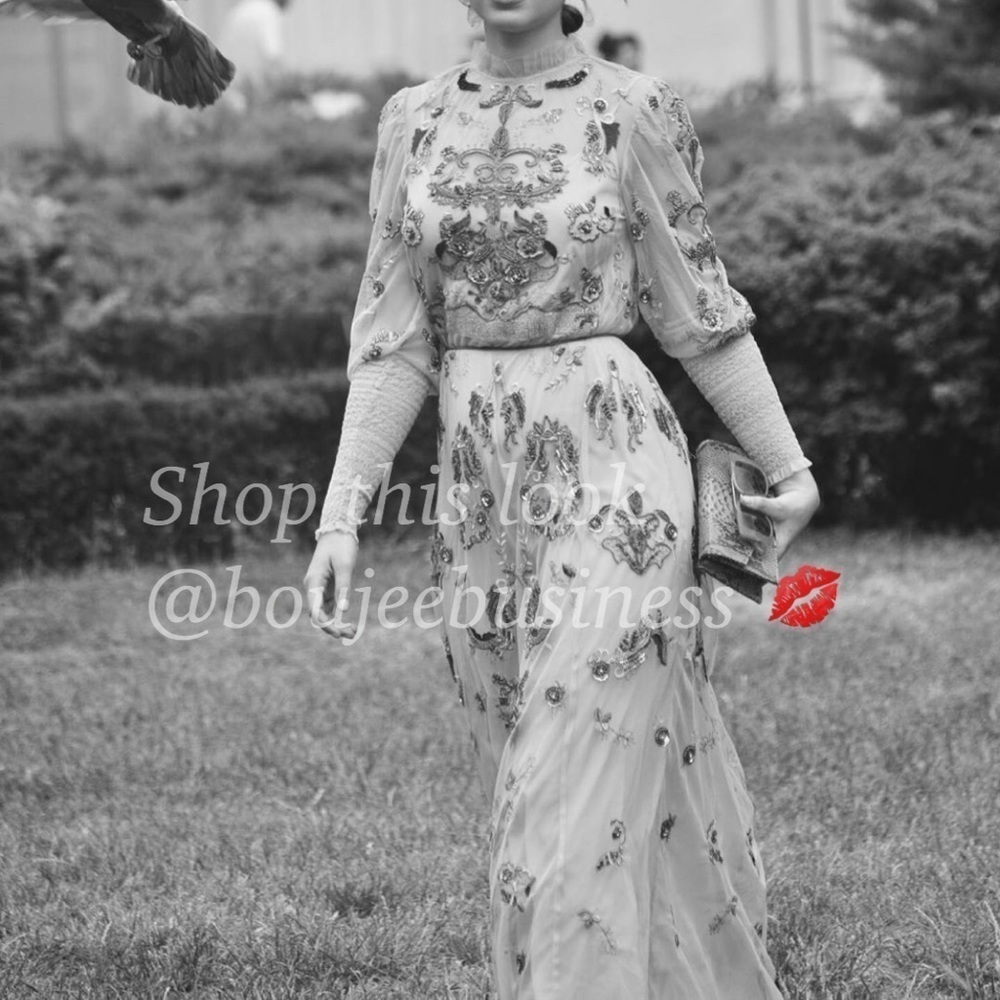 ZARA BNWT Embroidered Dress with Beading - Picture 7 of 10
